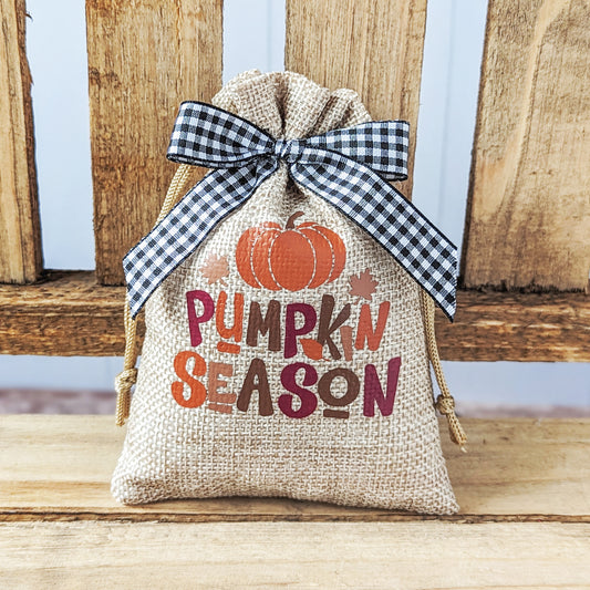 Pumpkin Season Fall Burlap Sack