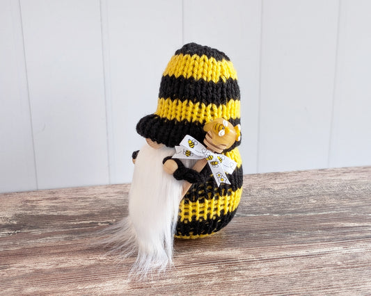 Spring Bee Gnome: Bee Tiered Tray Decor